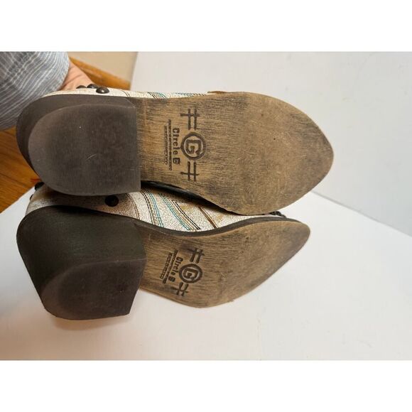 Circle G by Corral Leather Studded Ankle Boots USA Women's Sz. 6 - Picture 8 of 8